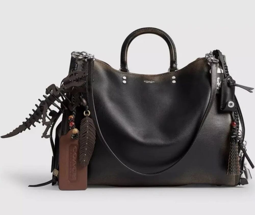 NWT Coach Official Rogue Bag 40 Loved Leather Charm CDZ54